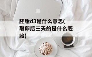 胚胎d3是什么意思(取卵后三天的是什么胚胎)