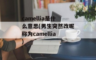 camellia是什么意思(男生突然改昵称为camellia)