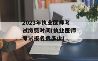 2023年执业医师考试缴费时间(执业医师考试报名费多少)