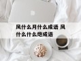 风什么月什么成语 风什么什么炮成语