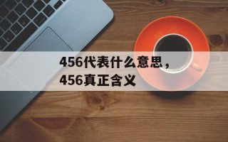 456代表什么意思，456真正含义