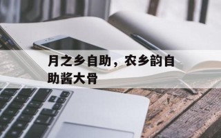 月之乡自助，农乡韵自助酱大骨
