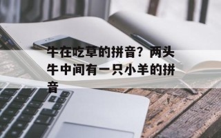 牛在吃草的拼音？两头牛中间有一只小羊的拼音