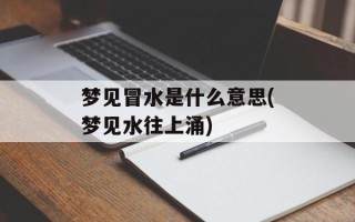 梦见冒水是什么意思(梦见水往上涌)