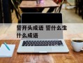 誓开头成语 誓什么生什么成语