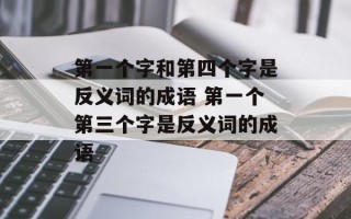 第一个字和第四个字是反义词的成语 第一个第三个字是反义词的成语