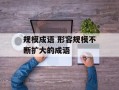 规模成语 形容规模不断扩大的成语