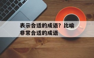 表示合适的成语？比喻非常合适的成语