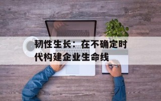 韧性生长：在不确定时代构建企业生命线