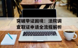 突破举证困境：法院调查取证申请全流程解析