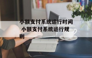 小额支付系统运行时间 小额支付系统运行规则