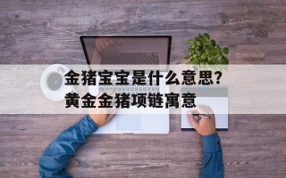金猪宝宝是什么意思？黄金金猪项链寓意