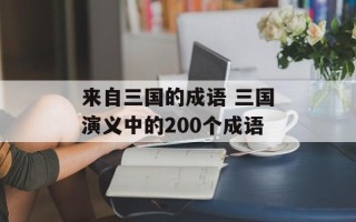 来自三国的成语 三国演义中的200个成语